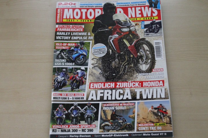 Deckblatt Motorrad News (09/2015)